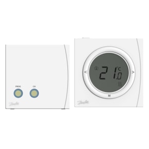 Bild von Danfoss - RET2001RF + RX1-S V2, Batterien für Thermostat + 230V AC für Funk-Empfänger, Art.Nr. :087N6477