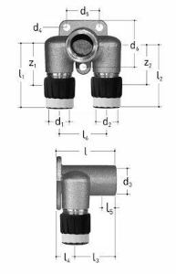 Bild von JRG Sanipex MT Armaturenanschluss doppelt Rotguss, Anmerkung , Passend zu d20  d16, GN 1∕2, Art.Nr. :4611.160