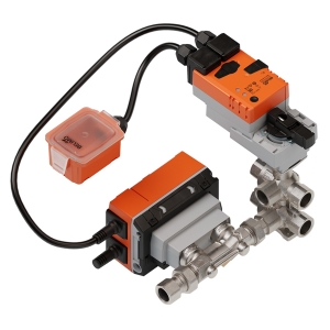 Bild von Belimo Elektr. 6-Weg-PI-RKH EPIV, AC/DC 24 V, BACnet MS/TP, Modbus RTU, MP-Bus, 2...10 V, DN 25, Innengewinde, Rp 1", PN 16, ps 1600 kPa, V'nom 3500 l/h, Mediumstemperatur 6...80°C [43...176°F], mit Kondensationsschalter, Kabellänge 2 m, Art.Nr. :EP025R6+BAC-HH1