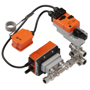 Bild von Belimo Elektr. 6-Weg-PI-RKH EPIV, AC/DC 24 V, BACnet MS/TP, Modbus RTU, MP-Bus, 2...10 V, DN 25, Innengewinde, Rp 1", PN 16, ps 1600 kPa, V'nom 3500 l/h, Mediumstemperatur 6...80°C [43...176°F], mit Anlegesensor Feuchte, Kabellänge 2 + 2 m, Art.Nr. :EP025R6+BAC-HHM