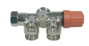 Picture of TKM Zweirohrventile TKM RA 2100 Messing vernickelt, mit Voreinstellung, 100%, Anschluss hinten, Anschlussgewinde: M21, Art.Nr. :10083697