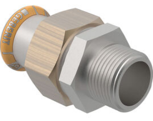 Bild von Geberit Mapress Therm Übergangsverschraubung mit Aussengewinde: d=18mm, R=3/4", Art.Nr. :45333