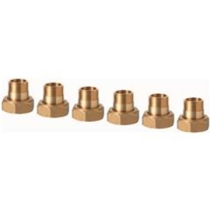 Bild von Siemens - 6-Weg PICV Messingverschraubungen, DN20, G 1"/R  3/4", 6 Stk, inkl. Dichtungen, Art.Nr. :ALN15.206B/1