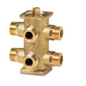 Bild von Siemens - 6-Weg Kugelhahn kompakt, Aussengewinde, PN16, DN10, kvs links 1.95, rechts 0.65, Art.Nr. :VWG42.10-1.95-0.65