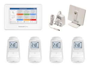 Bild von Honeywell Resideo - evohome Starter-Paket, bestehend aus 1x ATC938G4027, 1x ATF800, 4x HR93, Art.Nr.: ATP934G4002
