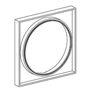 Bild von KWC - Rosettenverlängerung15mm eckig BlueBox, chromeline, Art.Nr. : Z.537.594.000