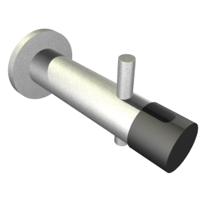 Bild von KWC - FRK10233, Kleiderhaken mit integriertem Türstopper, Materialstärke:18 mm, Gesamttiefe:80 mm, Anzahl der Haken:1, Material:Edelstahl, Art.Nr. : 2030016320