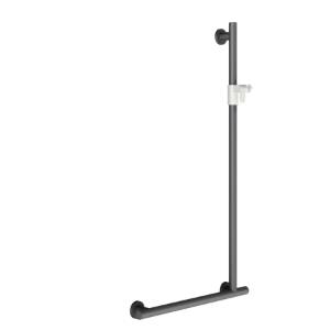 Bild von KWC MEDCARE - MEDC0006, Winkelgriff 90° mit Handbrausehalter, Gesamttiefe:84 mm, Gesamthöhe:1,123 mm, Rückenlehne:nein, Richtung:links, Art.Nr. : 3600003774