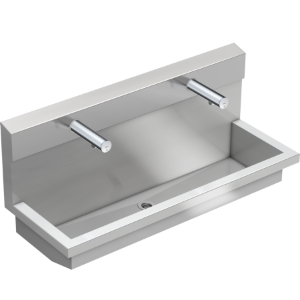 Bild von KWC PLANOX - PL12UEV, Waschplatzeinheit mit Elektronik-Wandventilen, Gesamttiefe:450 mm, Gesamthöhe:530 mm, Material:Edelstahl, Materialtyp:1.4301 Chromnickelstahl V2A, Art.Nr. : 3600004028