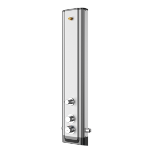 Bild von KWC F5S-Therm - F5ST2046, Duschpaneel aus Edelstahl mit Umsteller zwischen Kopf- und Handbrause, Gesamttiefe:90 mm, Gesamthöhe:1,160 mm, Zusätzliche Verbindungen:für Handdusche mit Umsteller, mit Rückflussverhinderer:ja, Art.Nr. : 3600004618