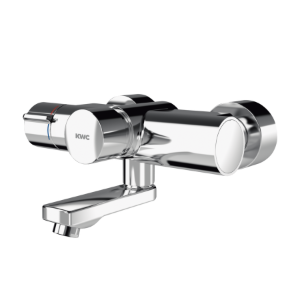 Bild von KWC F5S-Therm - F5ST1102, Selbstschluss-Thermostat-Wandbatterie, Ausladung des Auslaufs:195 mm, A3000 open-kompatibel:nein, Drucklos:nein, Einstellbare Fließzeit:ja, Art.Nr. : 3600008676