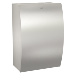 Bild von KWC STRATOS - STR611, Hygieneabfallbehälter für Aufputzmontage, Materialstärke:1.5 mm, Gesamttiefe:134 mm, Füllvolumen:3.8 Liter, Klappe:ja, Art.Nr. : 3600008914